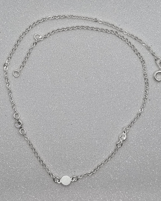 Colar Choker Swarovski e Liso