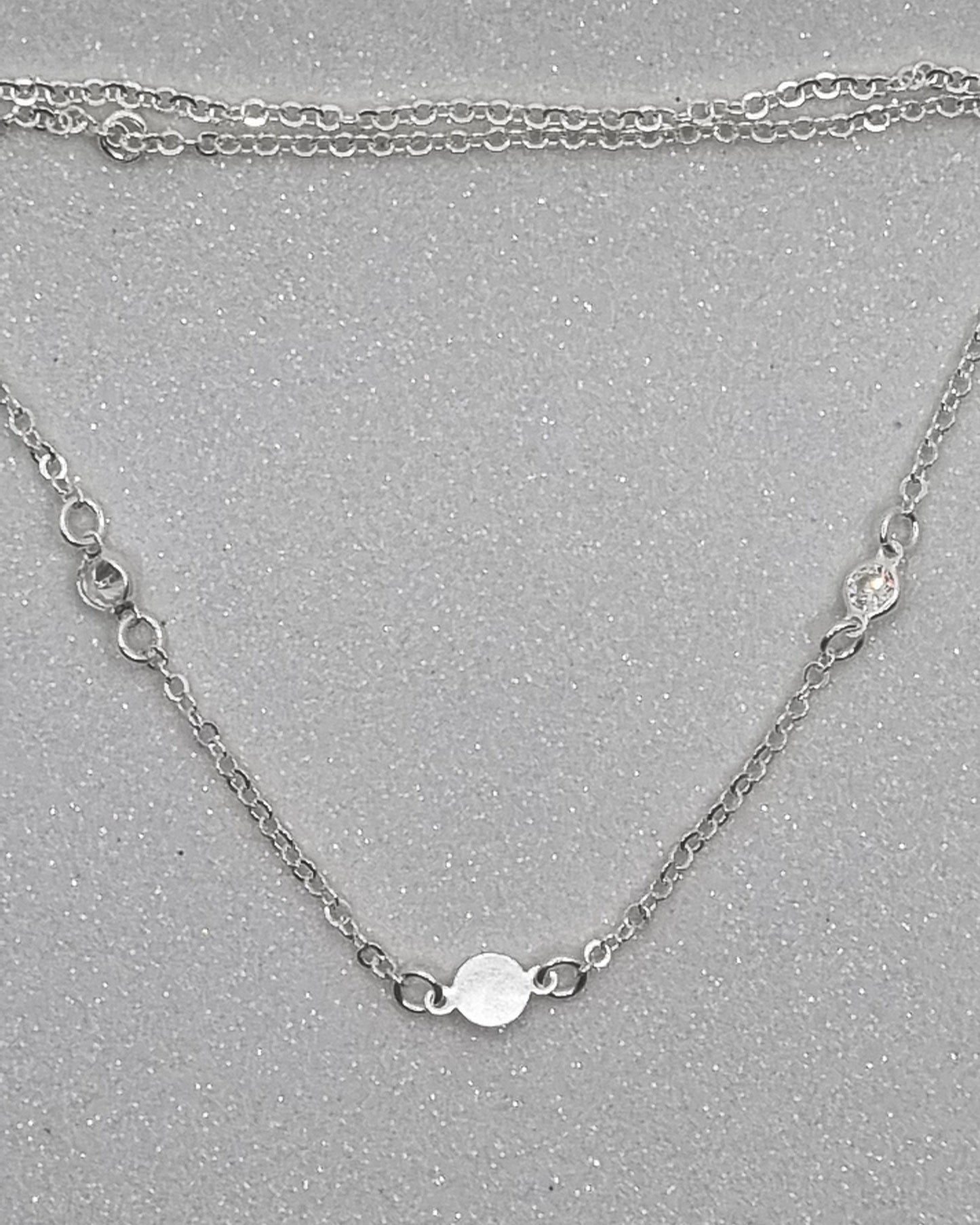 Colar Choker Swarovski e Liso