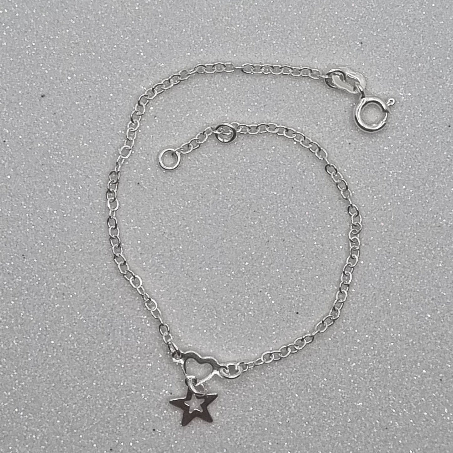 Pulseira Coração e Estrela Vazados