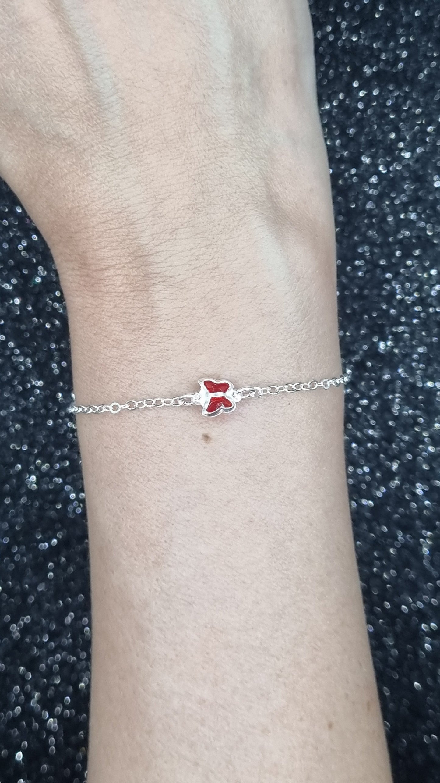 Pulseira Bórboleta Vermelha